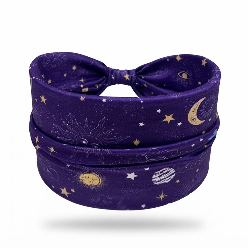 Purple Celestial Sun Moon Headband