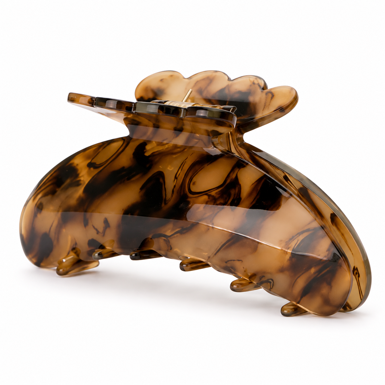 Classic Tortoiseshell Hair Claw Clip – Large Cellulose Acetate French Jaw Clip for Thick Hair